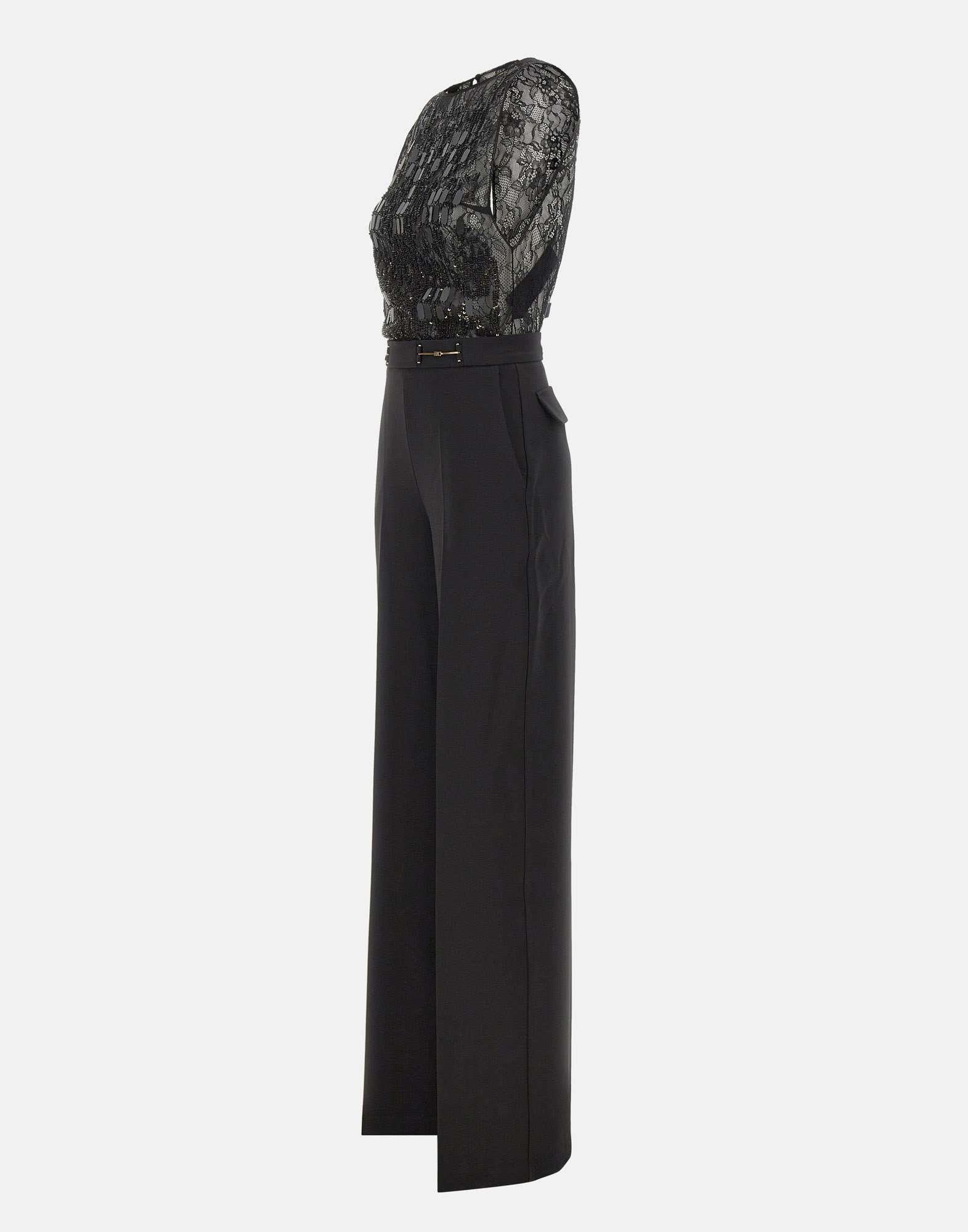 Tuta in crêpe con ricami - immagine 3