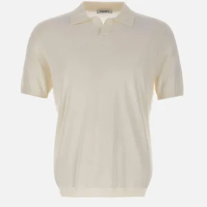 Polo in misto seta e cotone