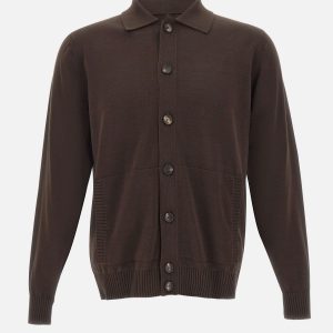 Cardigan con collo polo