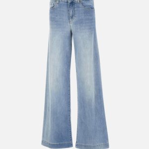 Jeans flare con strass