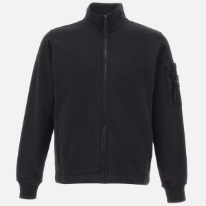 Felpa con zip in cotone