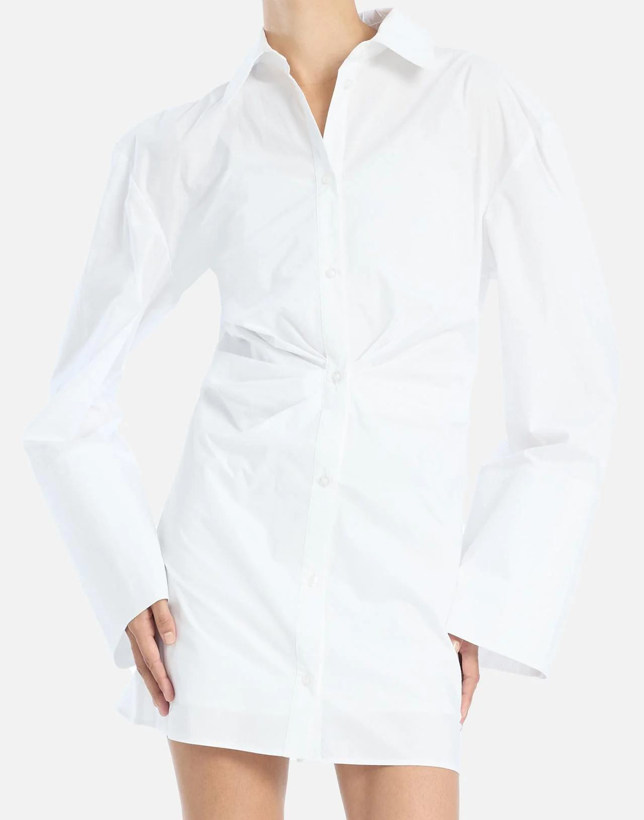 Abito camicia con arricciatura - immagine 3