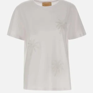 T-shirt con ricami gioiello