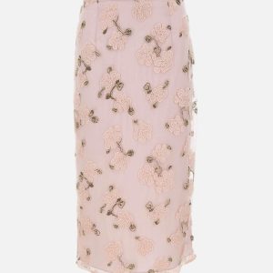 Gonna longuette con paillettes