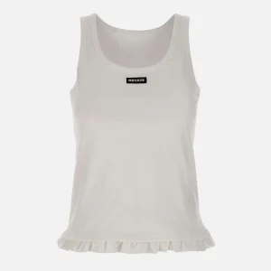 Canotta con orlo arricciato