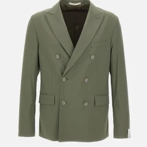 Giacca doppiopetto in misto cotone