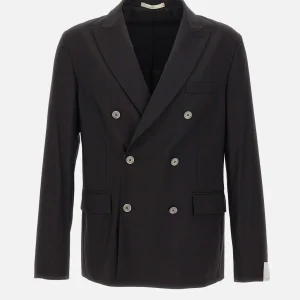 Giacca doppiopetto in misto cotone