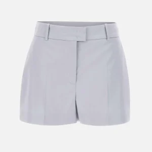 Shorts sartoriali in misto cotone e lyocell