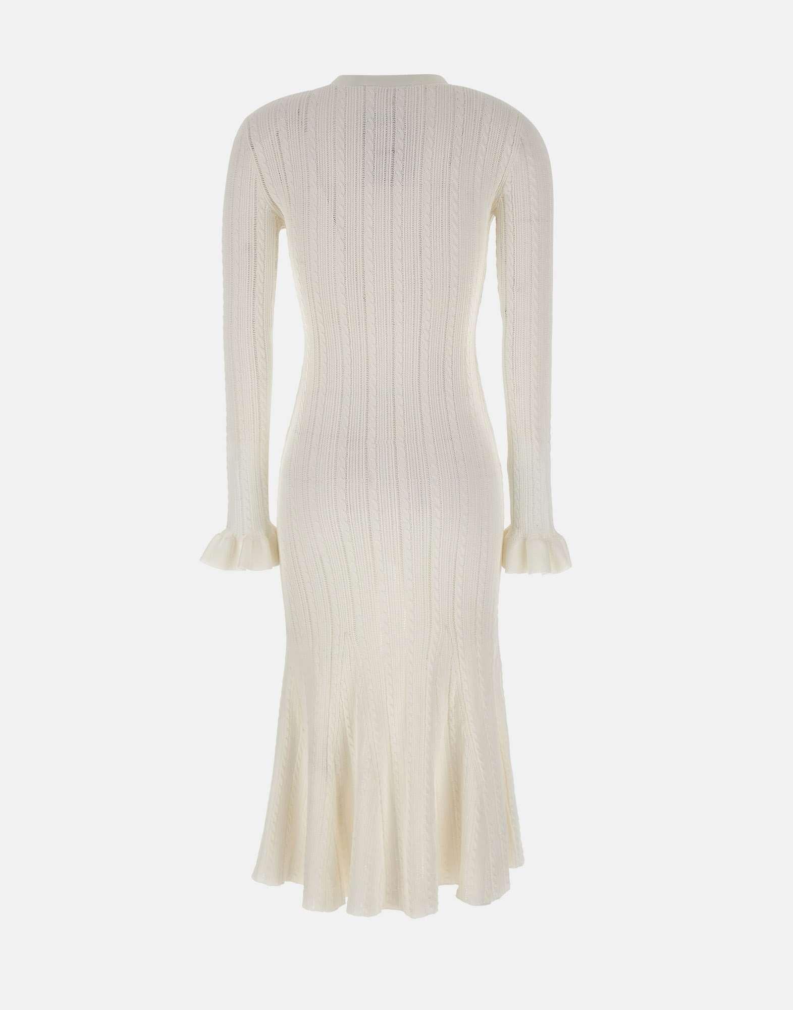 Abito midi in maglia traforata - immagine 4