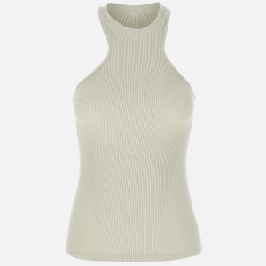 "Ribbed jersey tank top"