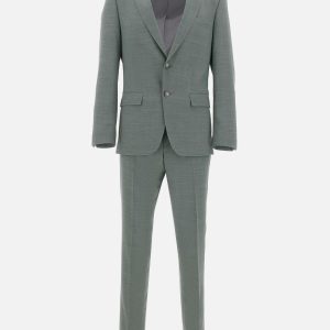 Abito due pezzi slim fit con micromotivo