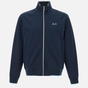 "Track zip piquet polo stripes"