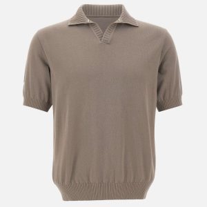 Polo open collar in cotone