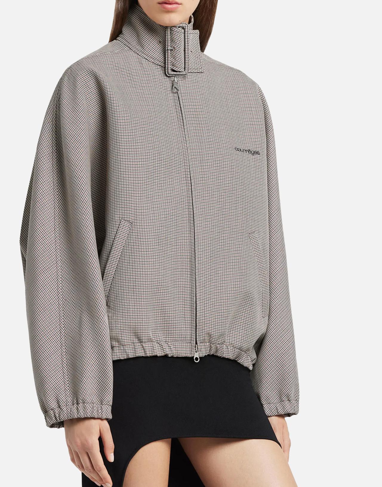 Giacca bomber pied de poule con fibbia e zip - immagine 3