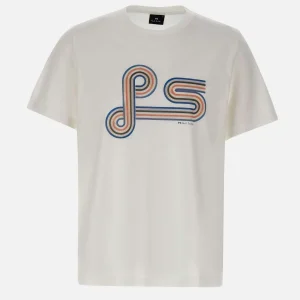 T-shirt con stampa a spirale "PS"