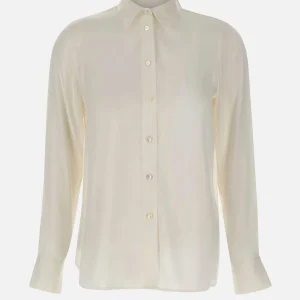 Camicetta in seta elasticizzata aderente