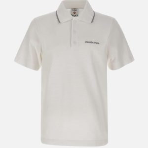 Polo in piqué "Embossed laurel"