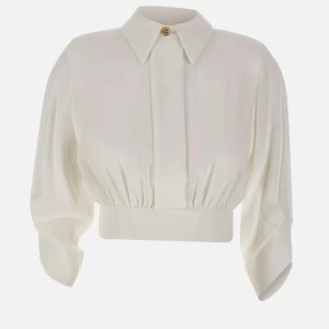 Camicia in georgette con nodo dietro