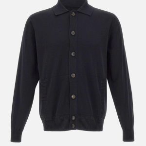 Cardigan con collo polo