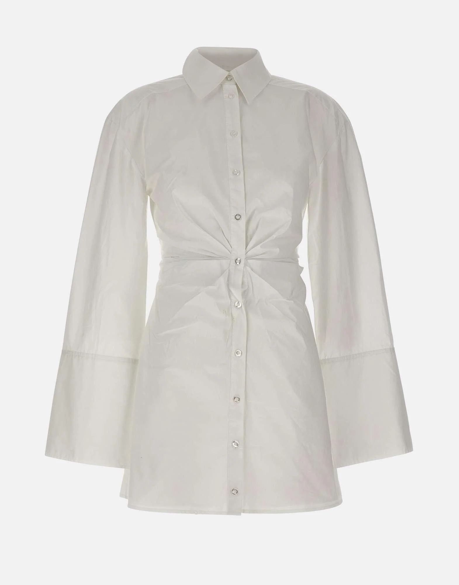 Abito camicia con arricciatura