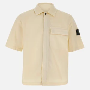 Camicia in twill di cotone biologico stretch