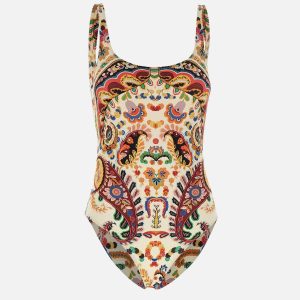 Costume intero con motivo paisley floreale