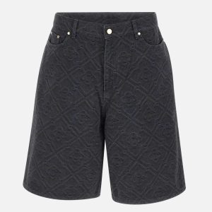 Shorts in denim "Laser monogram"