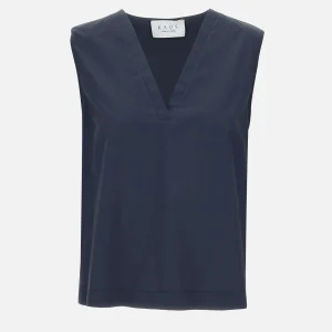 Top in popeline di cotone