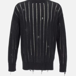 Maglia girocollo destroyed