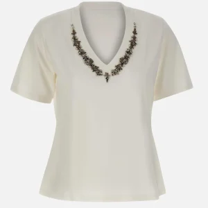 T-shirt con ricamo gioiello