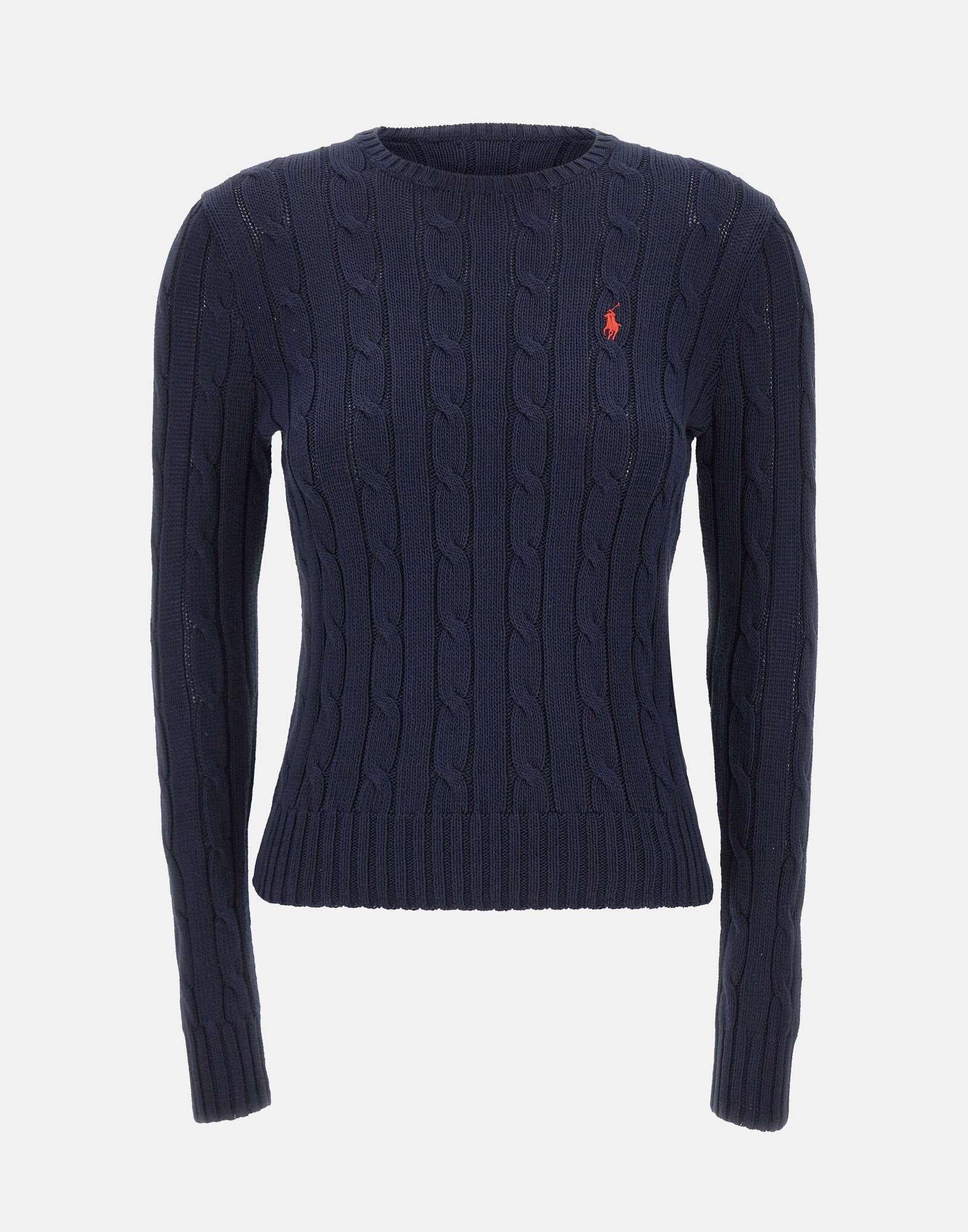 Maglia a girocollo in cotone a trecce - immagine 2