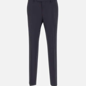 Pantaloni slim fit in misto lana