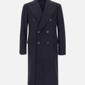 Cappotto doppiopetto in misto lana