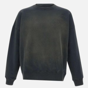 Felpa in cotone con ricamo logato