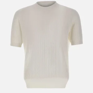 Maglia a maniche corte a trecce