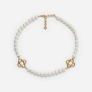 "Medium Pearl Logo Necklace"