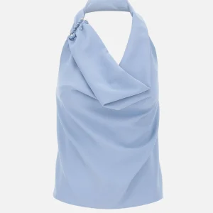 Blusa con collo sciallato