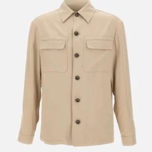 Giacca overshirt in lyocell