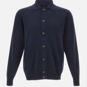 Cardigan con collo polo