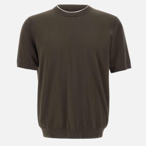 Maglia a maniche corte con profili a contrasto