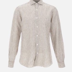 Camicia in lino a righe