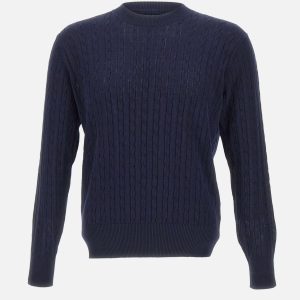 Maglia girocollo a trecce