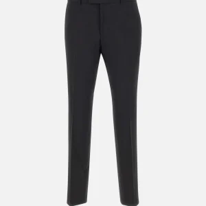 Pantaloni slim fit in misto lana