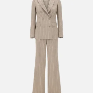 Abito doppiopetto in misto lana e seta