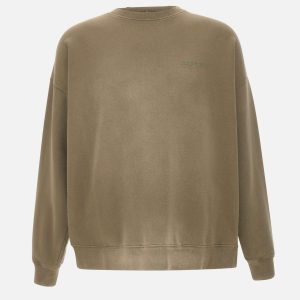 Felpa in cotone con ricamo logato