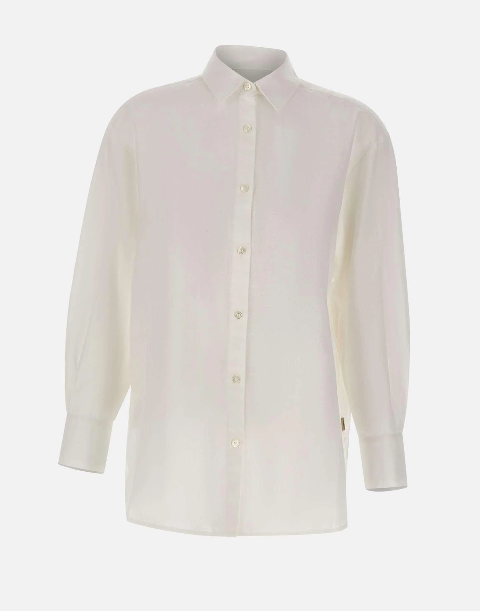 Camicia "Boyfriend" in misto cotone e lino - immagine 2