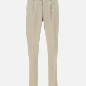 Pantaloni "DVR33" in cotone e seta