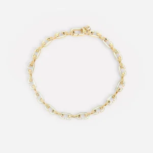 "Enamel C Link Necklace"