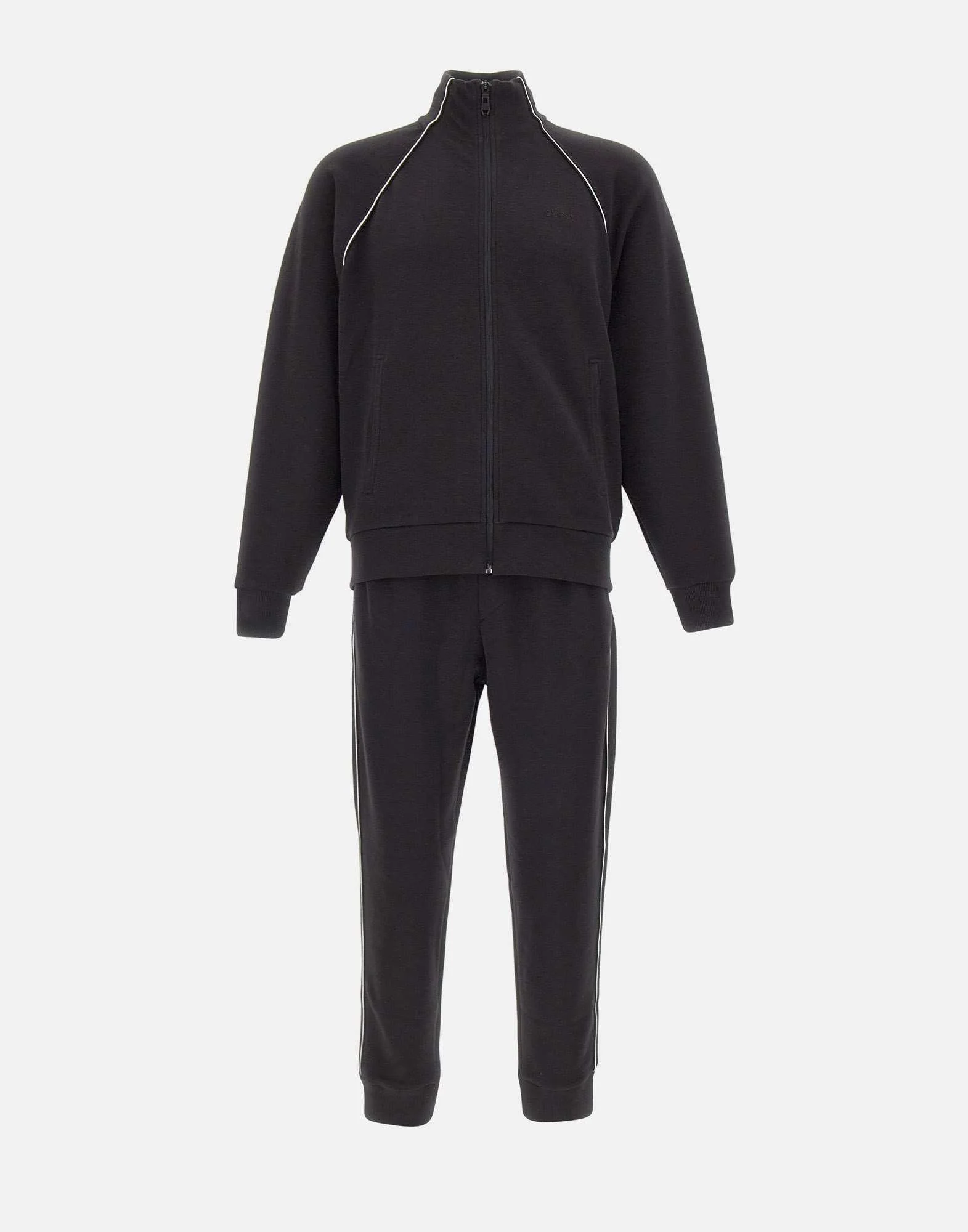 Tuta sportiva in misto cotone con profili a contrasto - immagine 2