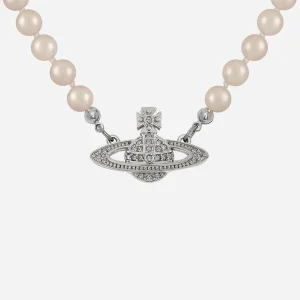 "Mini Bas Relief Pearl Necklace"